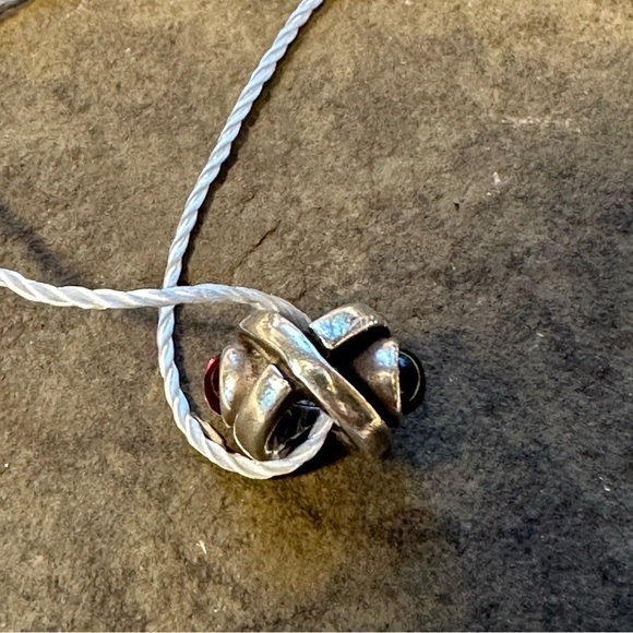 Retired Authentic Pandora Garnet Evil Eye and Sterling Silver - Picture 4 of 5